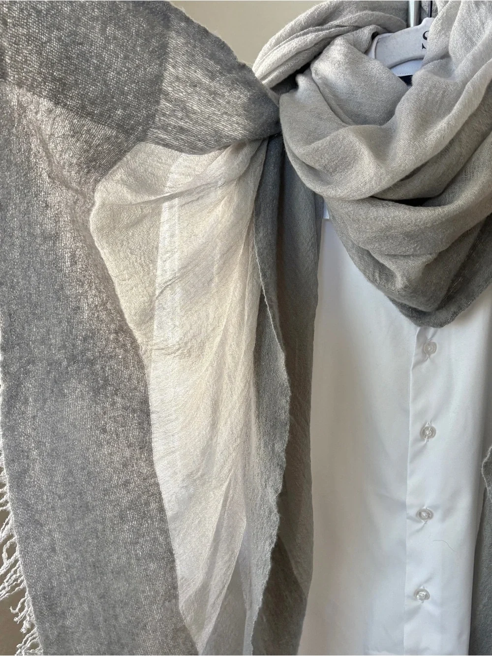 Kinross Silver Gray Cashmere Scarf